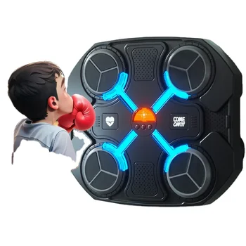 Home Fitness Music Boxing Target for Adult Kids Sports Stress Relief Lighted Smart Music Boxing Training Machine