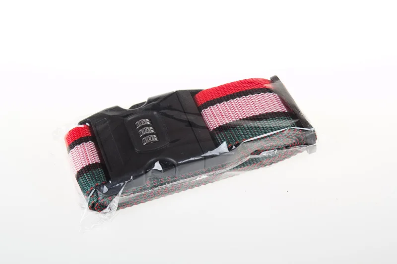Cinghia per valigia con lucchetto a combinazione, 4 pezzi, accattivante, regolabile, sicura, per valigia, per viaggi e viaggi in aereo (verde e rosso rosa