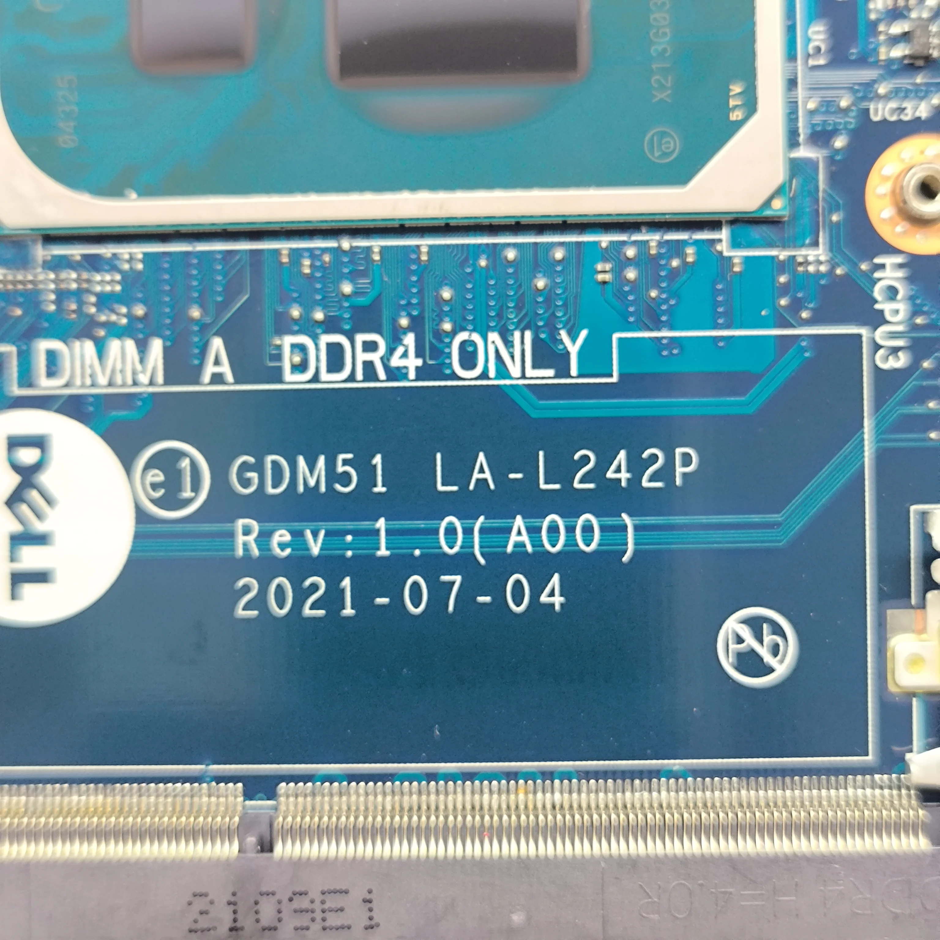 Original For Dell Vostro 15 3510 Motherboard i7-1165G7 0193GM