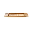 Simple bathtub rack with rim (bamboo color)