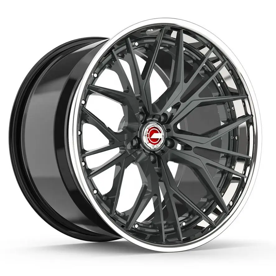 Factory Hotsale Quality 18 19 20 21 22 23 24 Inch 3-Piece Forged Car Wheels Custom Alloy Rims 5x112