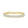 Oro 14K + piedra blanca 18cm