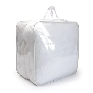 Custom Made Handle Bag Transparent Plastic Quilt Hard Wire PVC Bag