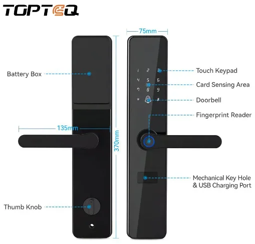 Tuya Zigbee Smart Lock Ttlock Nfc Free Wifi Password Biometric Fingerprint Smart Door Lock Sentry Door Wholesale Cerradura