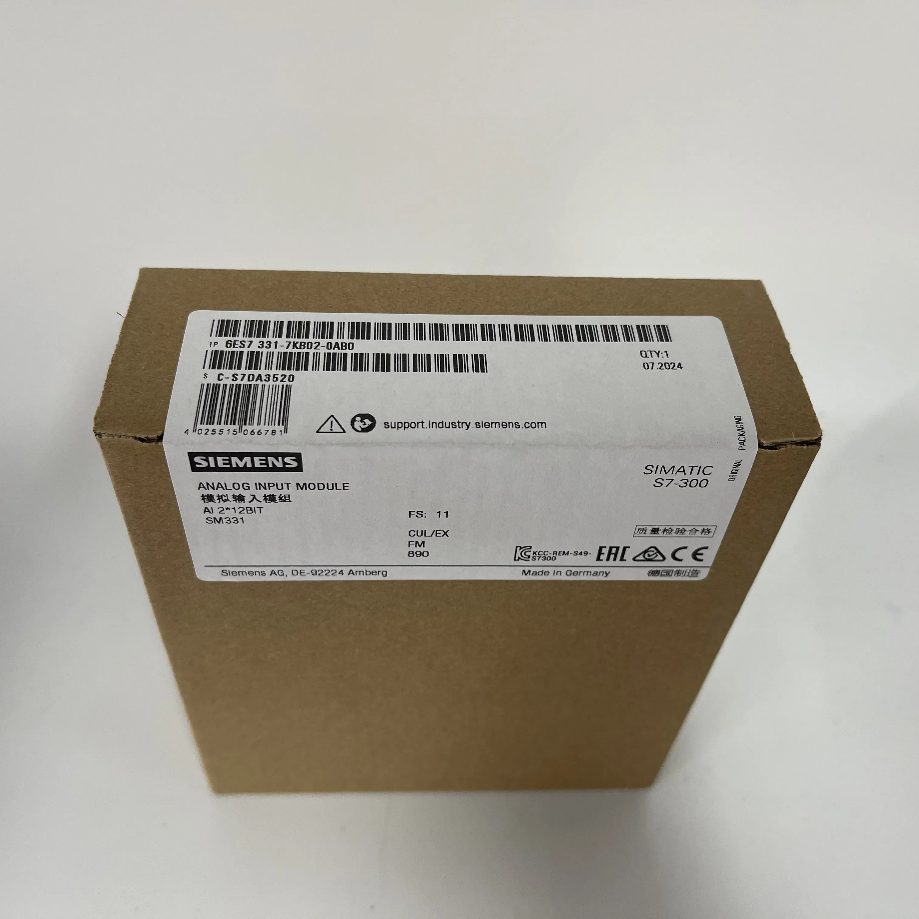 Siemens Analog Input Module SM331 6ES7331-7KB02-0AB0