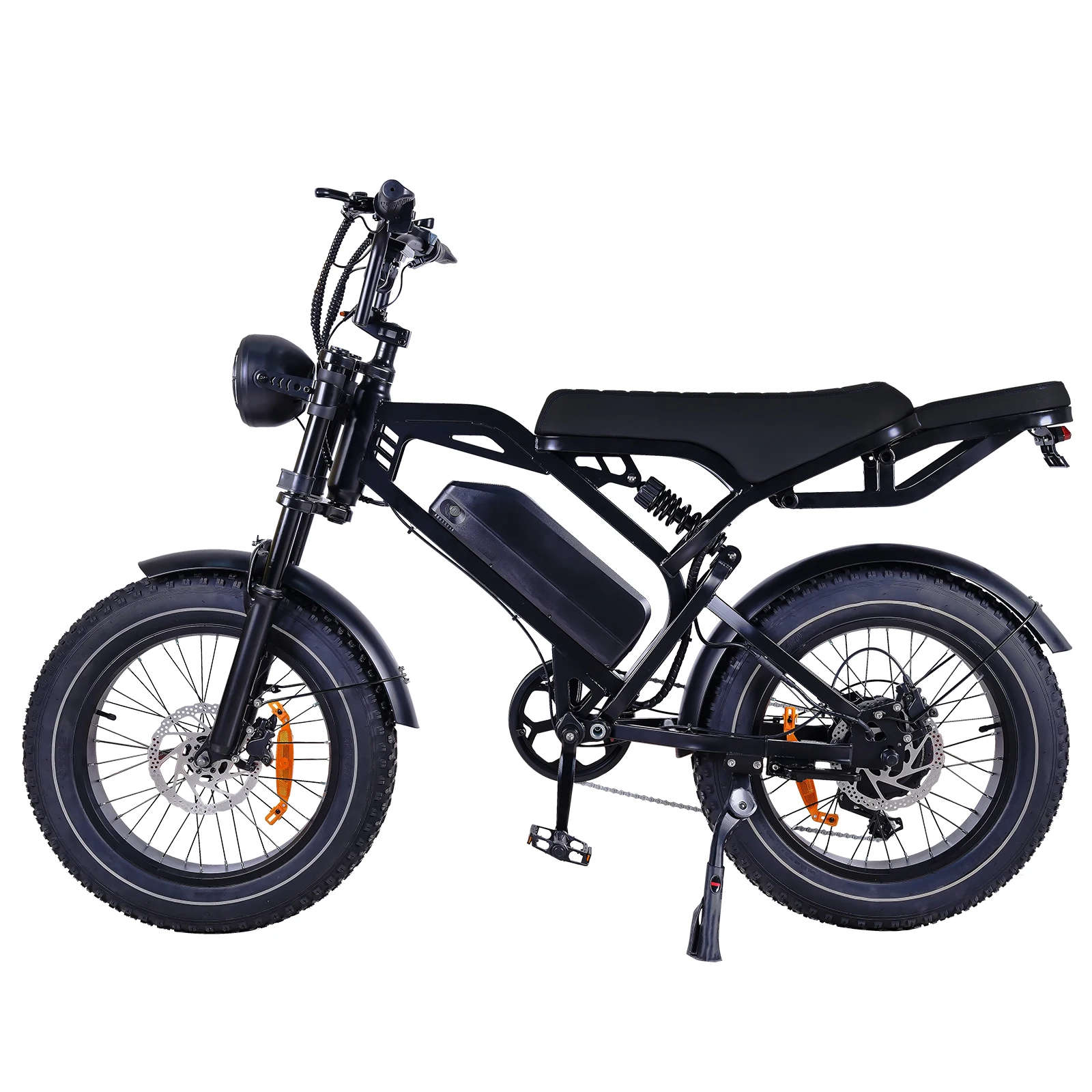 Mindestbestellmenge 200 Stück. Chinesisches Fabrik-OEM-angepasstes elektrisches Mountainbike mit 20*4.0 Fatbike-Reifen, 250-W-Motor, 48-V-15,6-Ah-Akku, Doppelsitz und 45 km/h Höchstgeschwindigkeit.