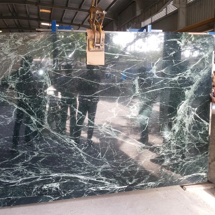 product polishing green  emerald luminous spider green marble slab green marble tile dark green marble wall and floor tile-2