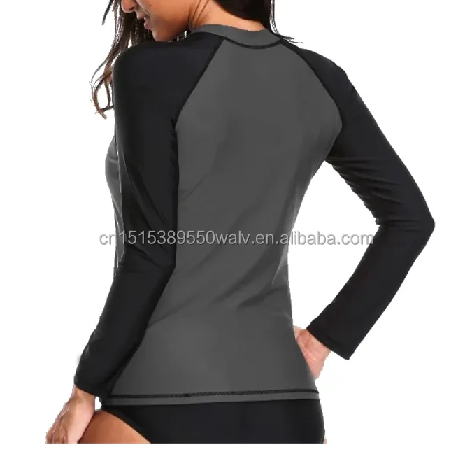 Upf 50+ Women Surfing Rash Guard Custom Logo Compression Shirt Long