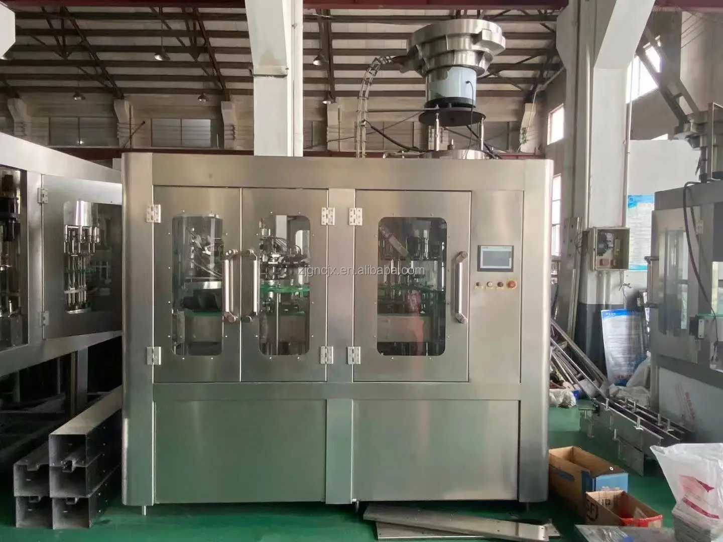 Glass Bottle Sparkling Wine Making Filling Capping Machine/champagne