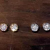 18k  white gold 0.04ct white diamond earring design two