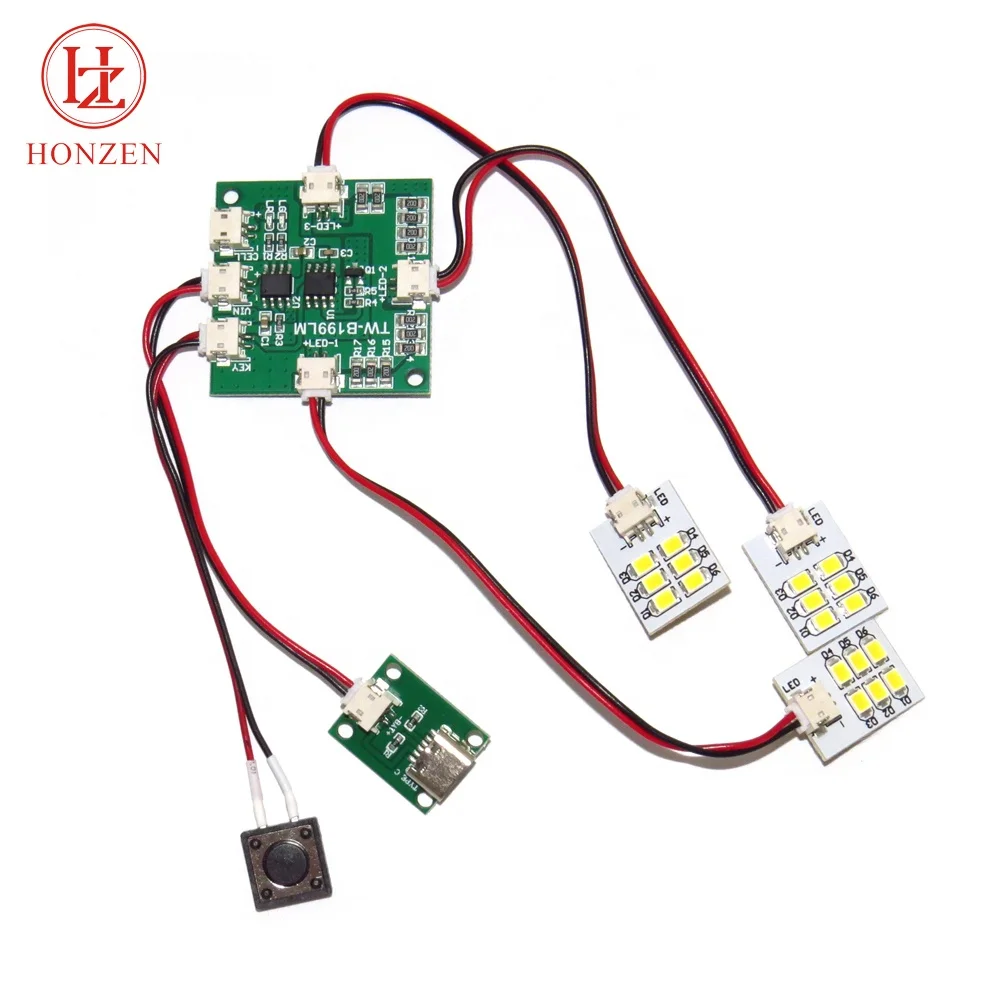 Rechargeable Usb Small Pcb with 18pcs Smd Led Lighting Module