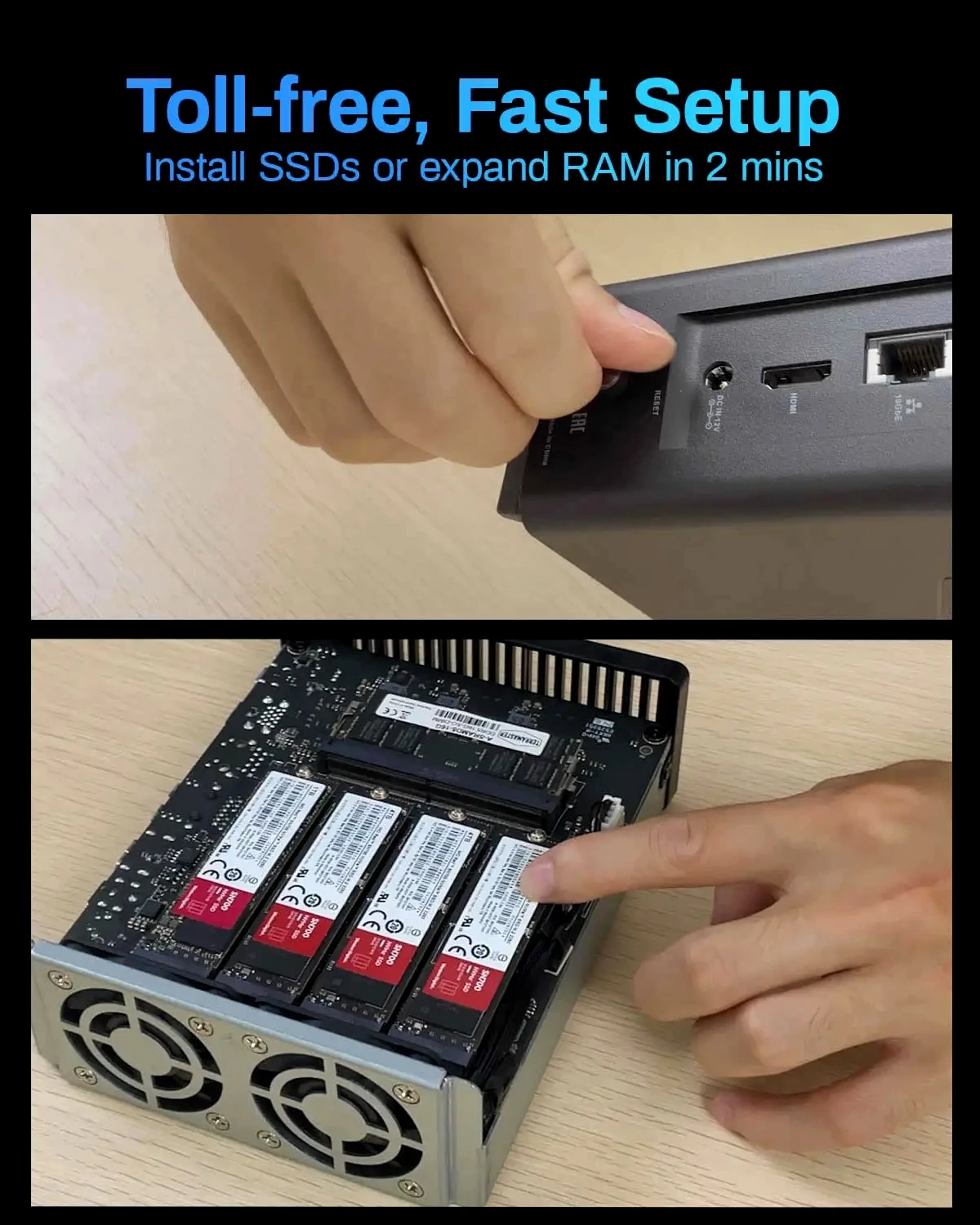 外付けハードディスク・ドライブ TERRAMASTER F8 SSD Plus 8Bay All-SSD NAS Terramaster F8 SSD Plus 8Bay 10GbE Port NAS – TerraMaster