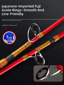 CHEERY Sea Fishing Offshore Small Boat Raft Pole Carbon Fuji Guide Ring Solid Light Weihai Factory Wholesale – Rod – view 4