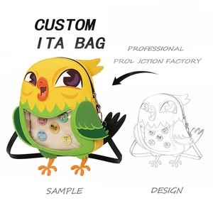 Low MOQ Custom Animal Bird Shape Ita Bag Factory Producing Kawaii Crossbody Itabag and Messenger Styles With Insert