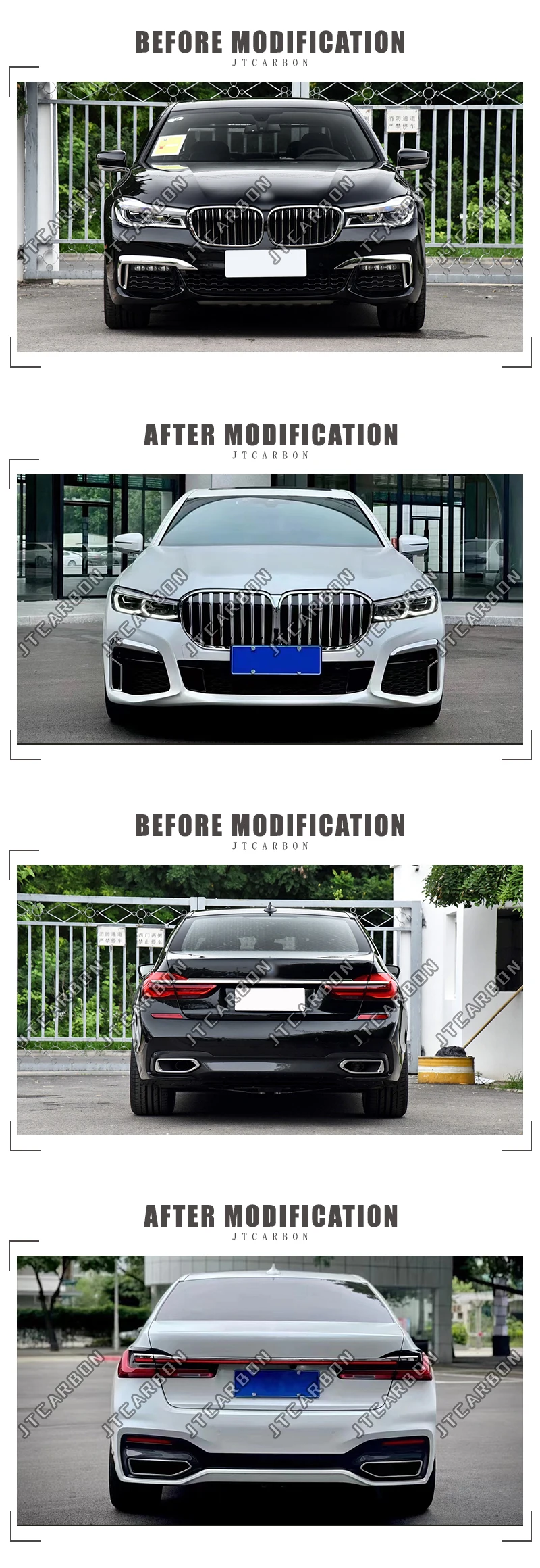 Facelift Conversion PP Body Kit Car Exterior Parts for BMW 7 Series G11 ...
