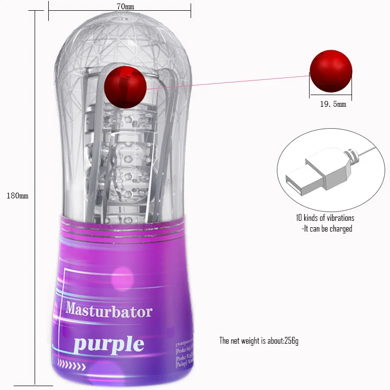 Vagina Type Male Masturbator With Battery Power Strong Vibration Male