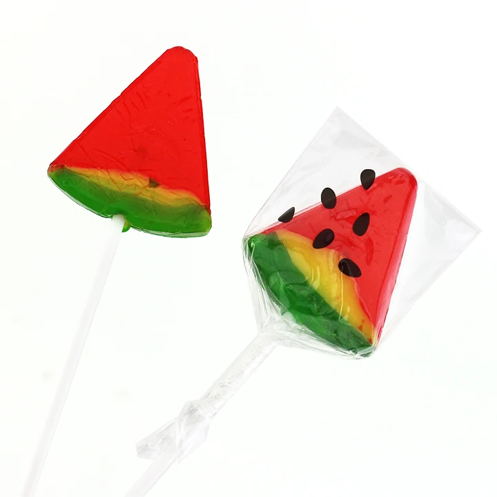 sliced watermelon lollipop