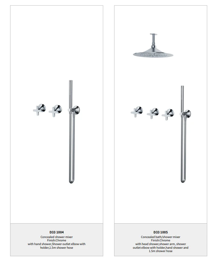 Chrome Wall Mounted Ceiling Mounted Bathroom Concealed Shower Mixer ...