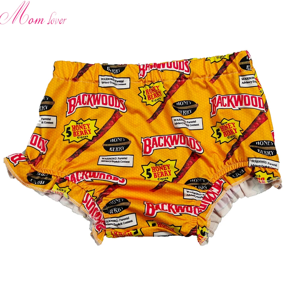 Hot backwoods diaper underwear shorts knickers with logo print