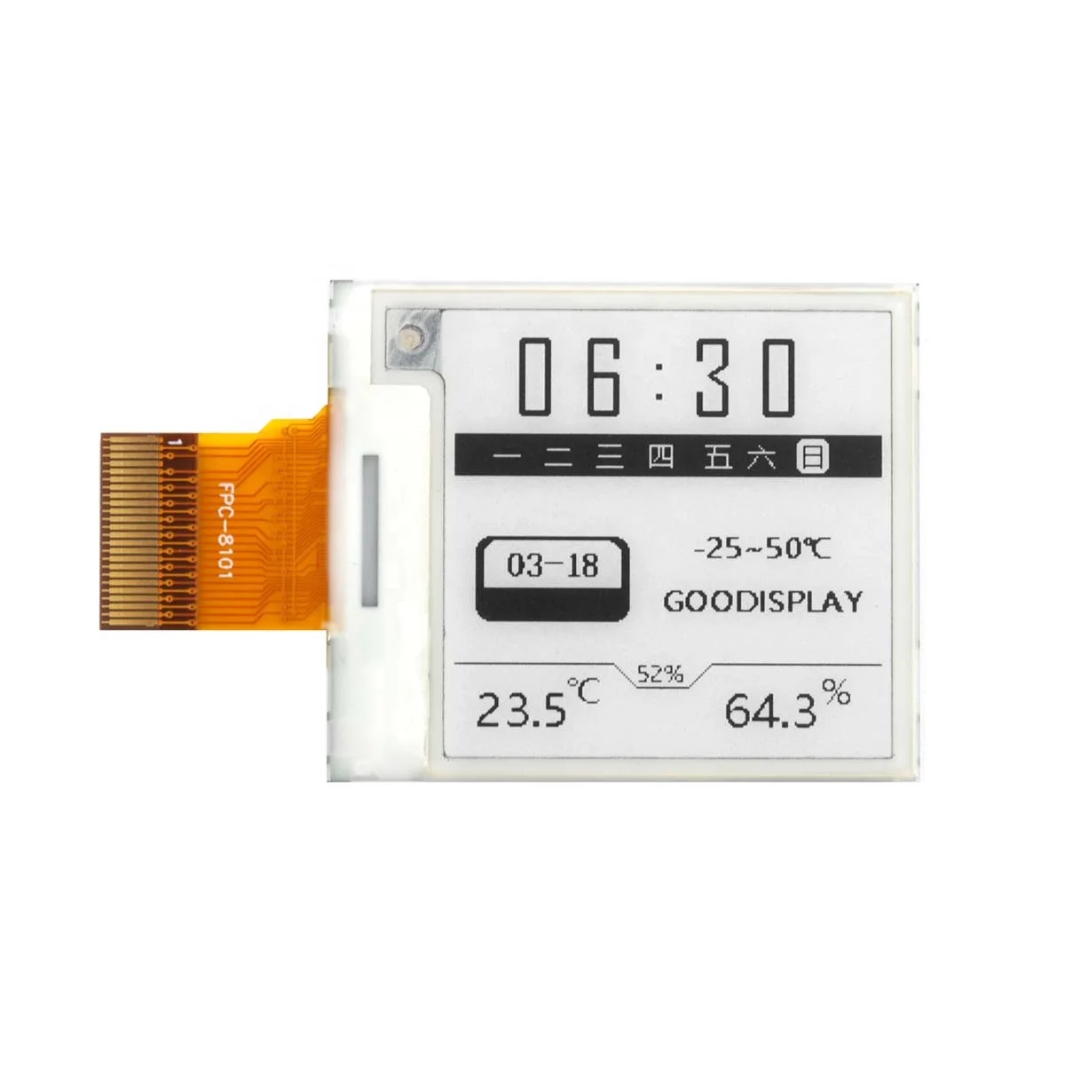 Goodisplay 1.54 Inch E-Ink Display - High Contrast & Fast