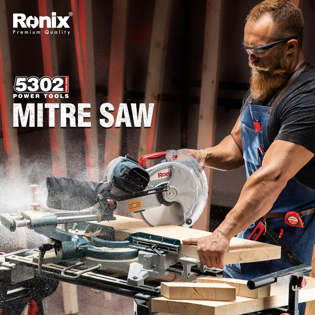 Ronix Model 5302 Sliding Miter Saw 255mm 2000w Miter Saw Aluminum