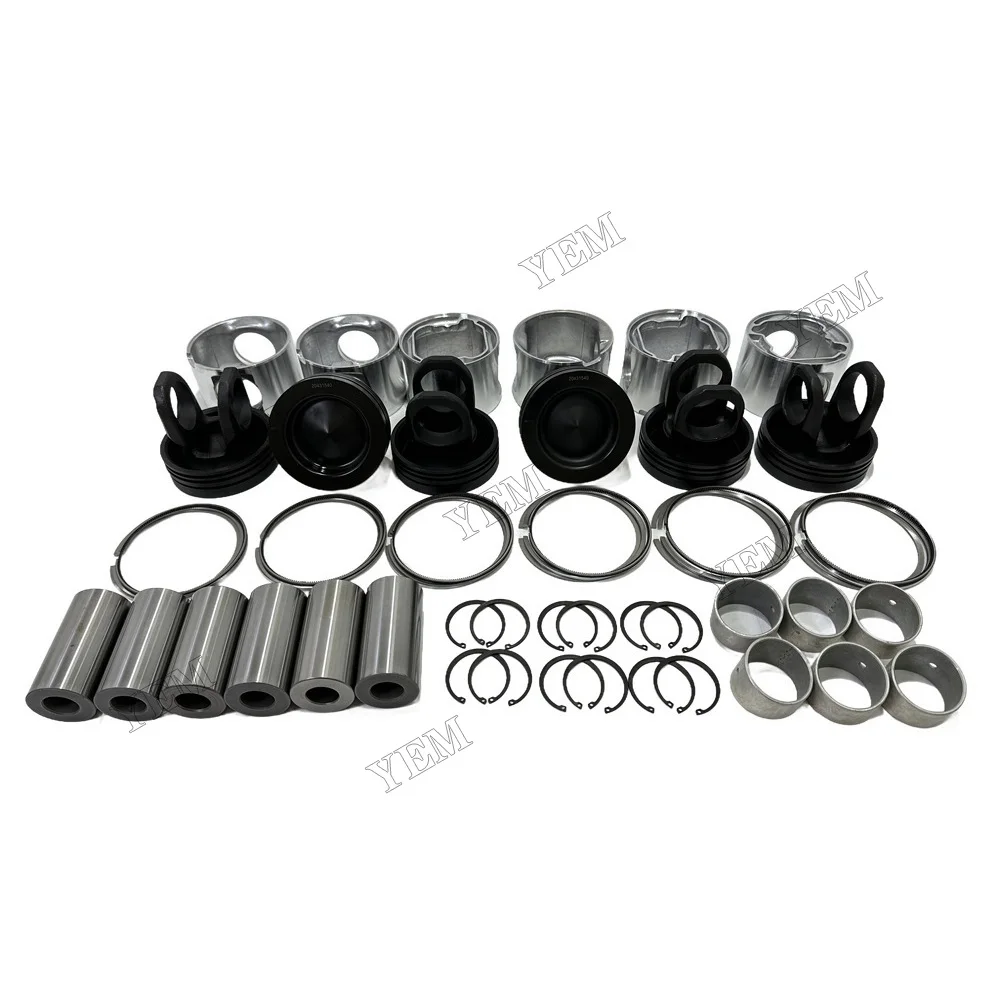 For Volvo D12D Cylinder Pistons With Piston Rings Set Replacement Engine Parts 4