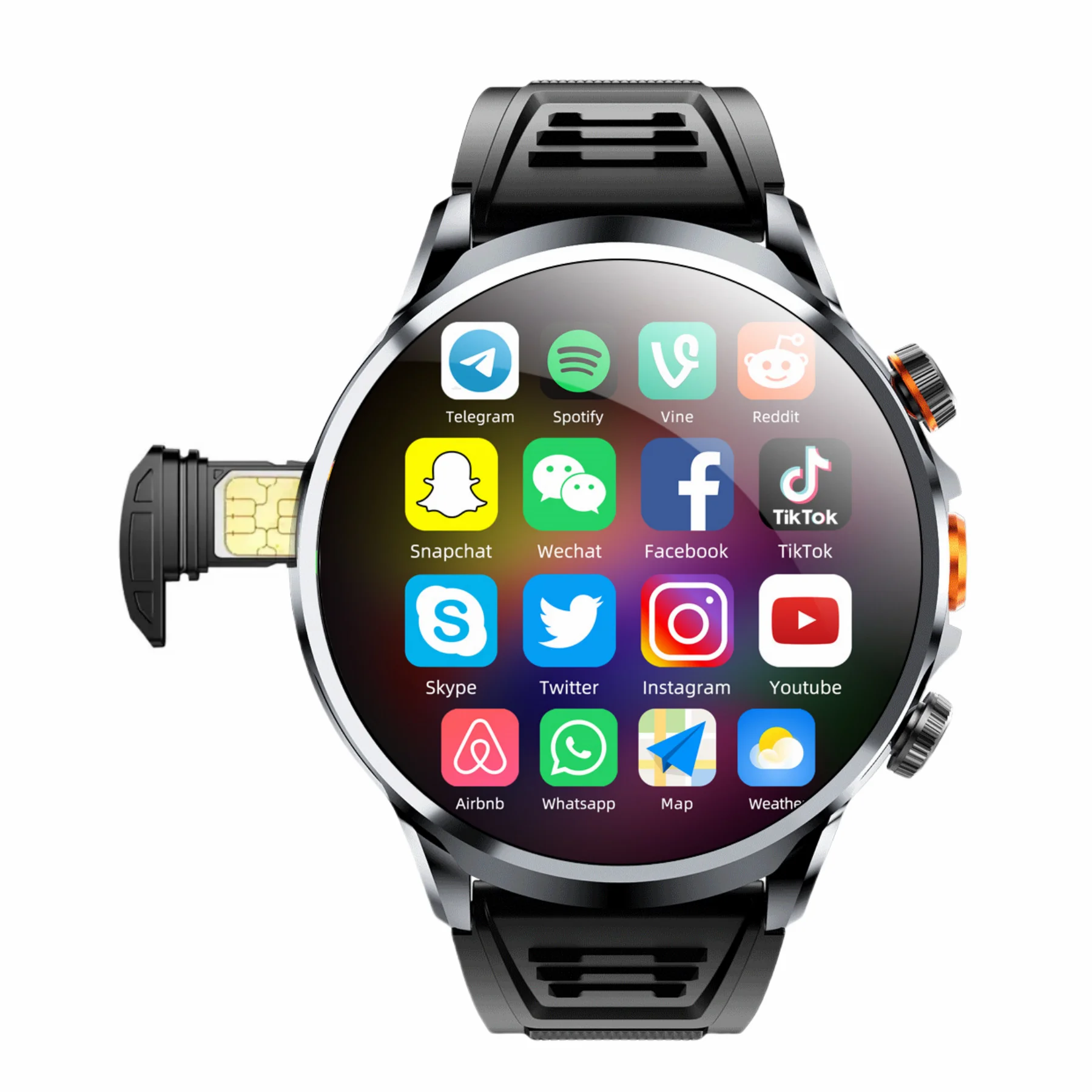 H18 4G LTE スマートウォッチ 大画面8GB+128GB Wi-Fi GPS カメラ対応