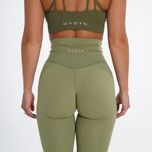 Custom Gym Fitness Leggings for Women Scrunch Butt Lifting Workout Tummy Control Signature Yoga Pants