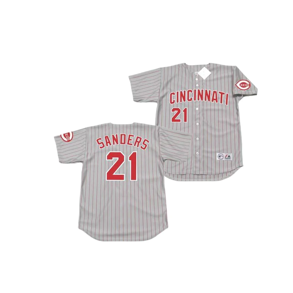 Wholesale Men's Cincinnati 20 Cesar Geronimo 21 Deion Sanders 23 May 24  Tony Perez 19 Joey Throwback Baseball Jersey Stitched S- From m.