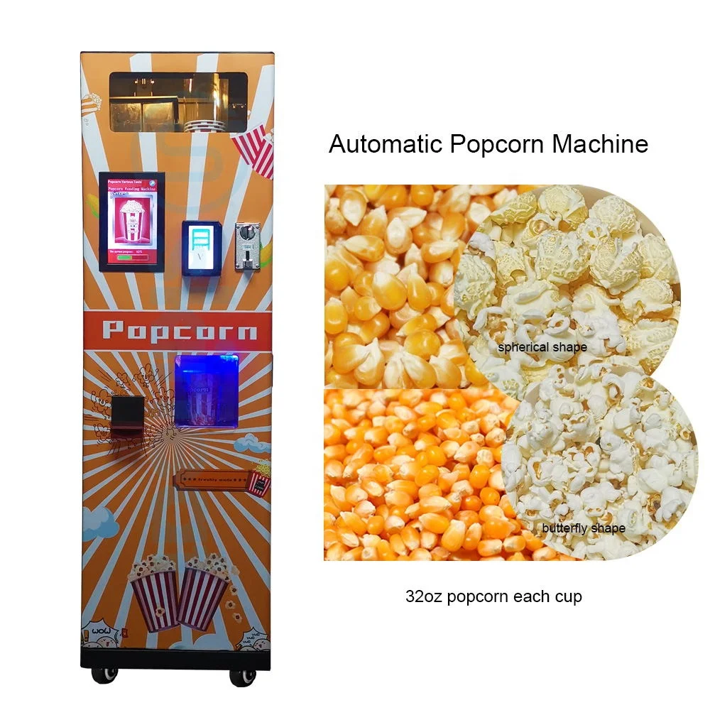 Automatic Popcorn Machine With Stickers in Two Flavors Salty and Sweet