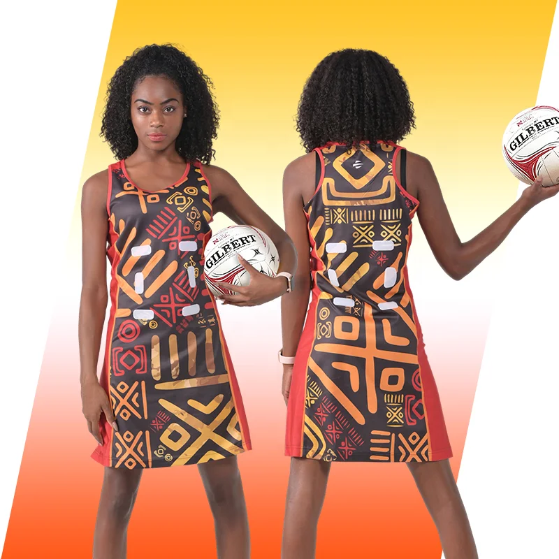 2024 Wholesale Custom Netball Uniforms Indigenous Style