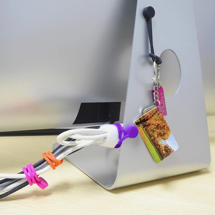 Прочный силиконовый Магнитный органайзер для кабеля на заказ прочные Магнитные Силиконовые поворотные завязки продажу