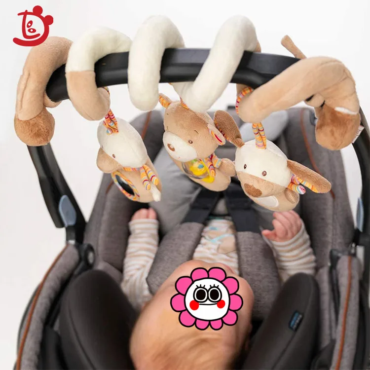 Oem мягкие модные милые Мультяшные подвесные игрушки для детской кроватки, плюшевый медведь, спиральные игрушки для детской кроватки