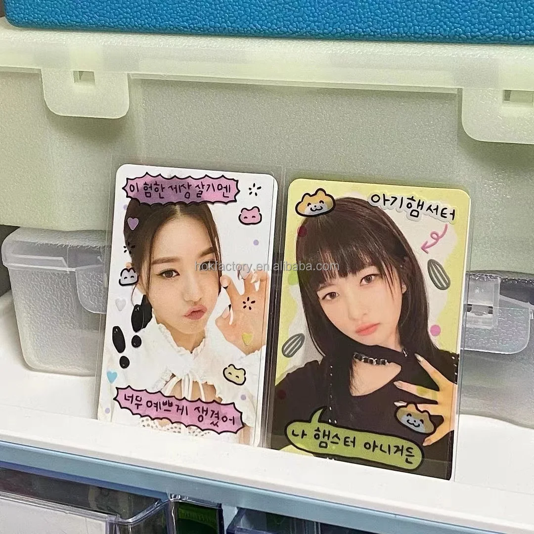 Custom Pvc Plastic Transparent K Pop Clear Photocards For Fans