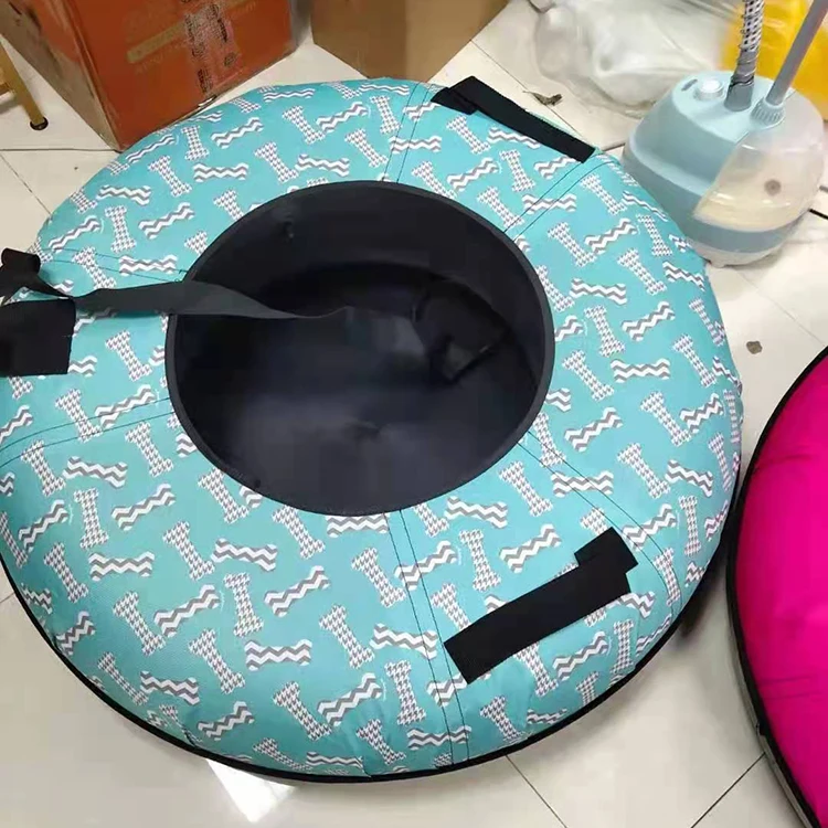 Зимняя надувная резиновая трубка, многолетняя Снежная трубка с крышкой, сани с твердым дном, надувная Снежная трубка