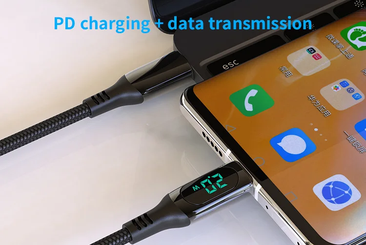 
 Высококачественный кабель из цинкового сплава с разъемами типа c и типа c 100 Вт, 5a, 20 в, 100 Вт, usb-кабель типа c  