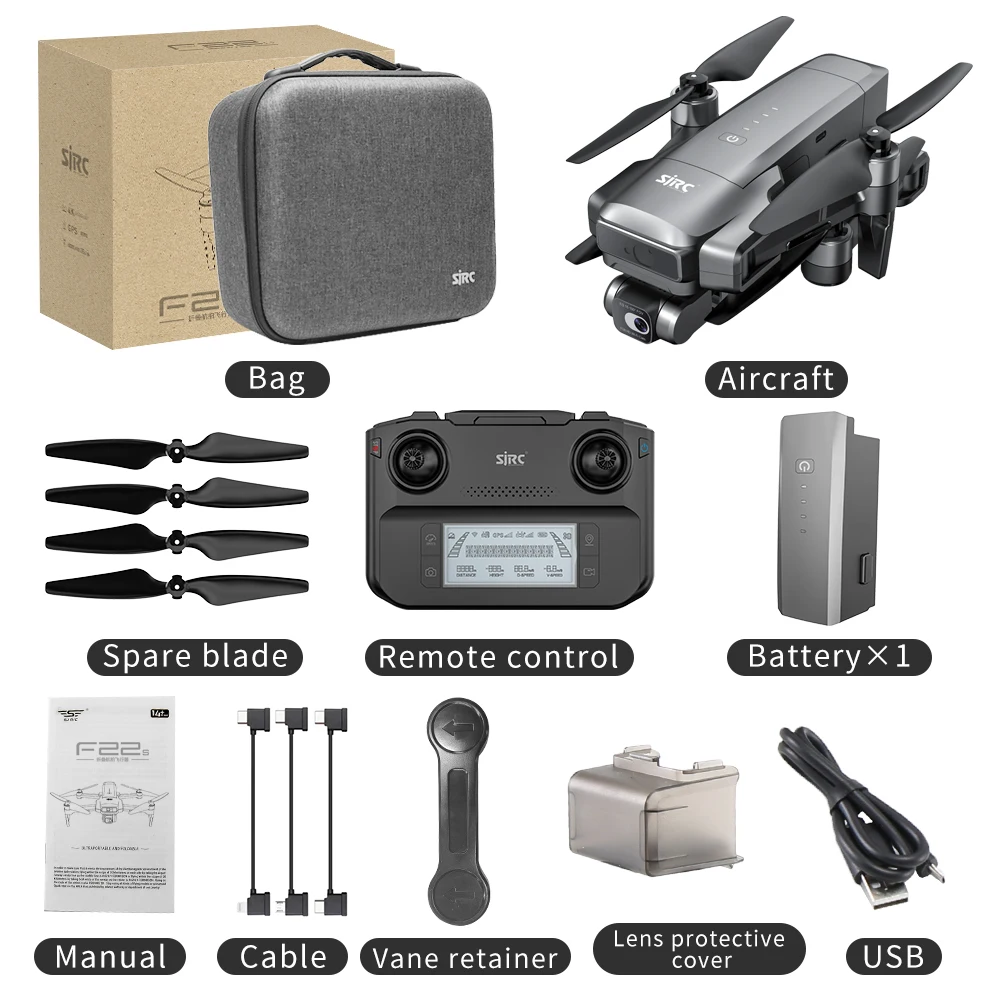 Sjrc F22s 4k Pro F22 4k Pro Drone 2 -axis Gimbal Gps 4k Dual Camera ...