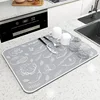 No-wash drain mat - vegetable gray