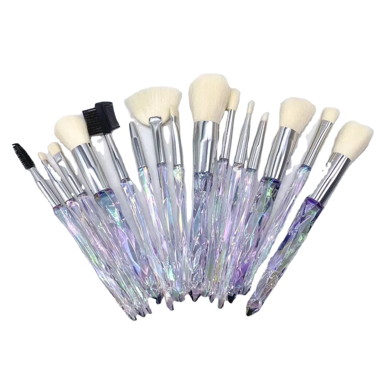 15 шт. с украшением в виде кристаллов ручка кисти для макияжа Набор алмазной Косметические тонального крема тени глаз выделите набор