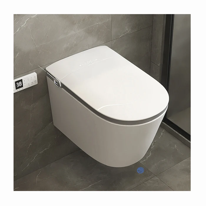 Custom Automatic Sanitary Ware Ceramic Wall Mounted Intelligent Toilet Bowl Bathroom Water Closet Wall Hung Smart Toilets