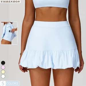 YISHENHON New Arrival  Women's Skirt Sports Casual Clothing Print Front Quick-Dry Breathable Shorts Skirt Gym Dance Tennis Wear