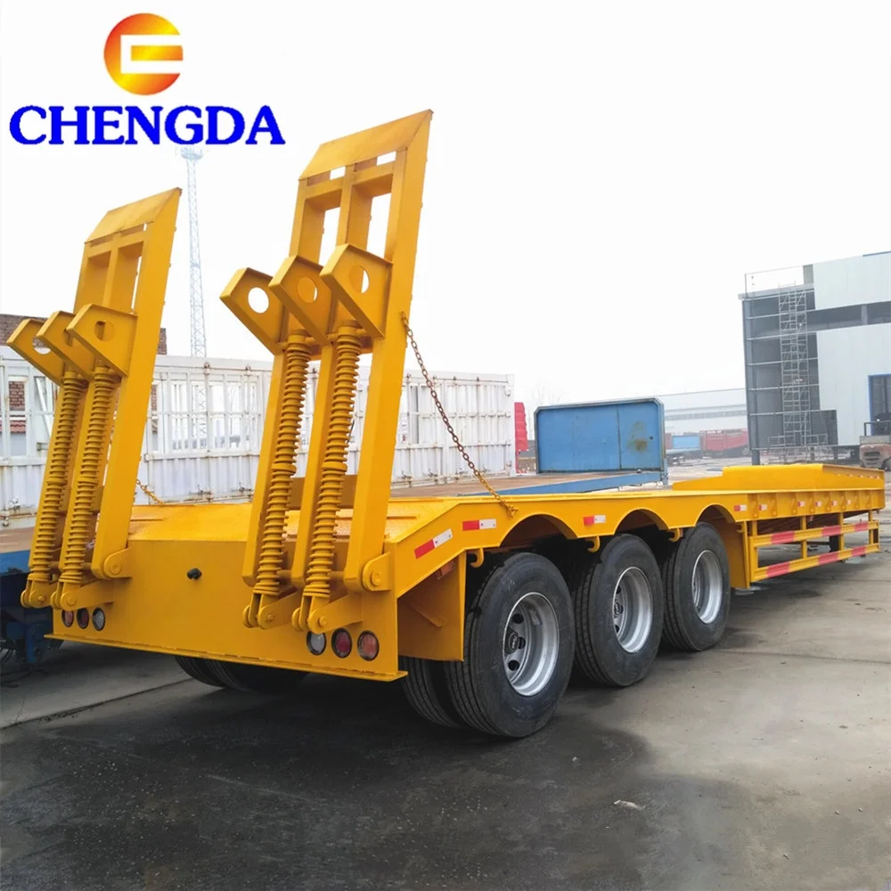Factory Direct Price Used 3 Axles 4 Axles Low Bed Truck Trailer for Sale