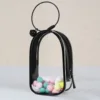 Círculo cuadrado negro - campana con anilla y pompón