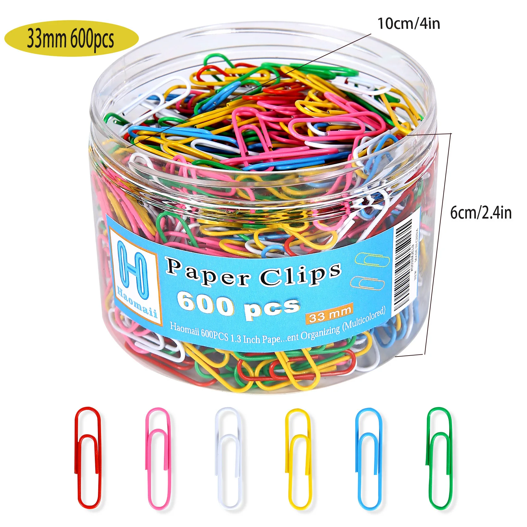 Hot Wholesale Custom Logo Reusable Colorful Paper Clips in Office Stationery Promotional Business Gifts