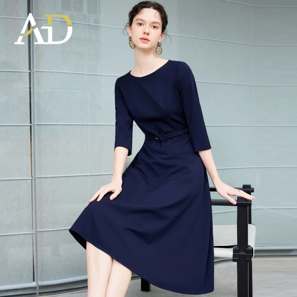 long sleeve formal midi dress Square Neck Long Sleeve Midi Dress in Ivory - 14 main image 0