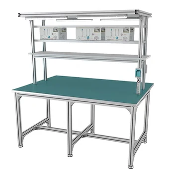 Custom Work Table Aluminum Profile ESD Workbench For Assembly Line