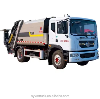 Right Hand Drive Dongfeng D9 4x2 Garbage Truck 13m³ Capacity Diesel Rear Loader Manual Gearbox