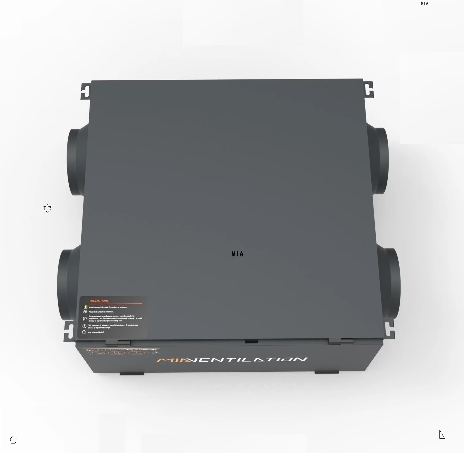 MIA 1000 CMH Central Ceiling Type Bidirectional Flow Fresh Air Ventilation Fan Energy Cost Saving HVAC System air Ventilator