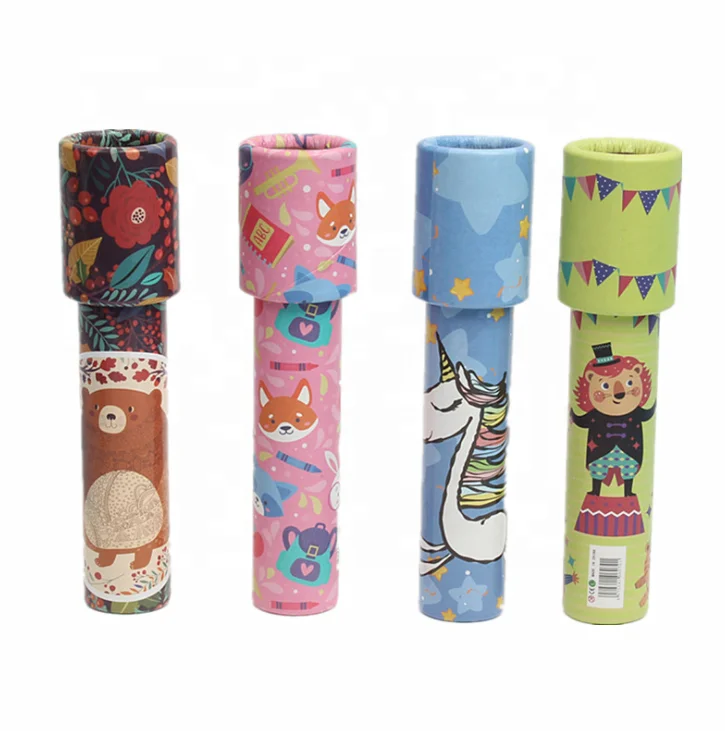 Custom Kids Puzzle Kaleidoscope Rotating Magic Colorful World Toy