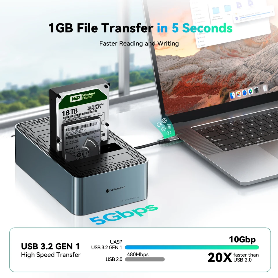Yottamaster 5 Bay RAID SATA to USB3.0 2.5